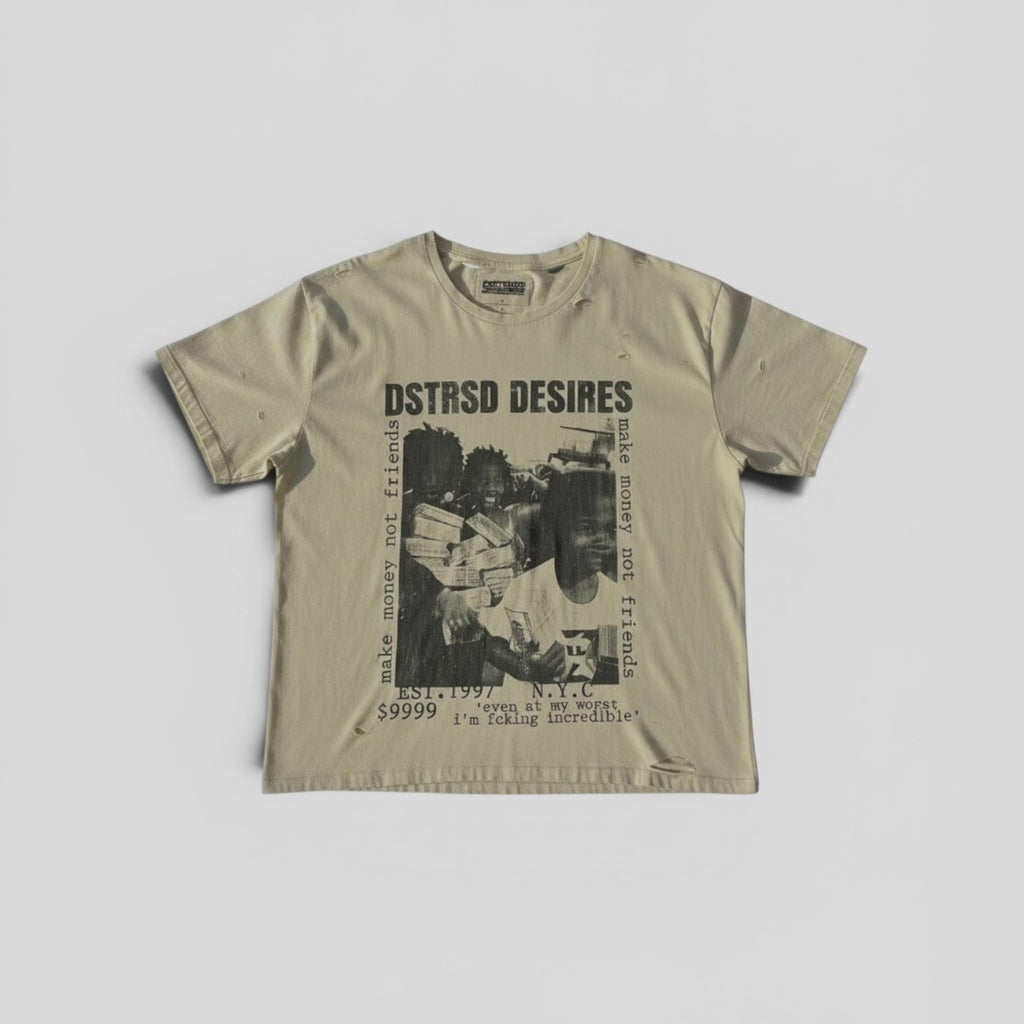 MAKE MONEY NOT FRIENDS TEE - Buttercream