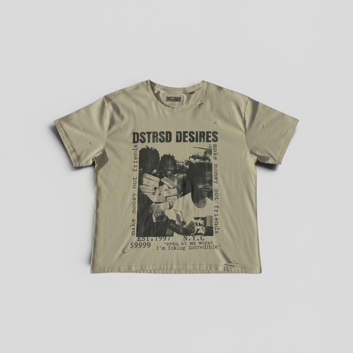 MAKE MONEY NOT FRIENDS TEE - Buttercream